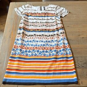 Kensie Women's Dress with Floral and Stripe Patterns